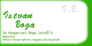 istvan boga business card